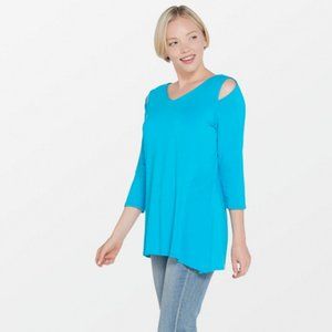 NWT BELLE‎ KIM GRAVEL ASYMMETRICAL TOP XXS